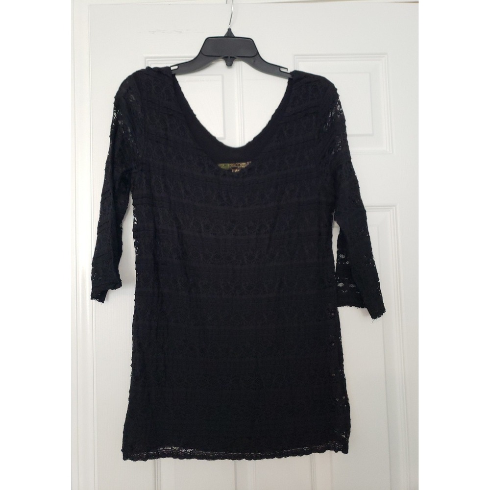 Kische Womans Extra Long Lace Blouse Size Large